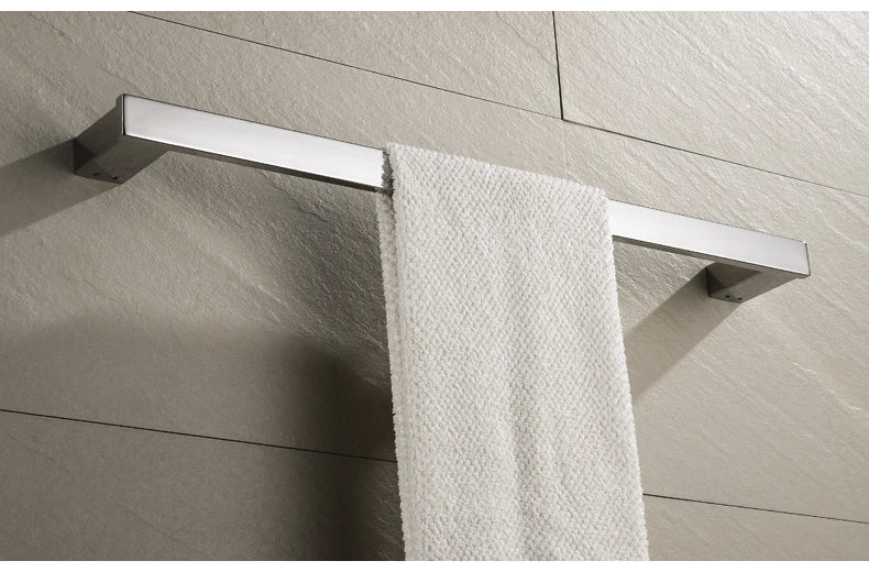 Stainless Steel Bathroom Accessories Wall Shelf Towel Bar Rack Rail Toilet Brush Roll Paper Holder Soap Dish Bathroom Hardware