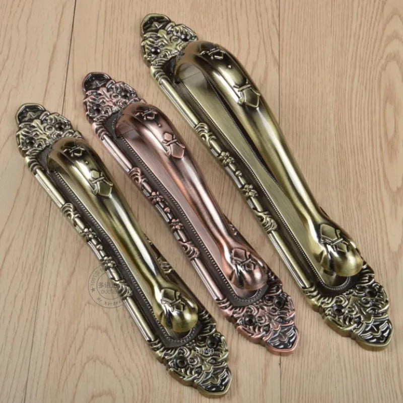 Retro Classic Anti-theft Door Handles and Knobs Double Door Big Pulls Large Hole Spacing Length 18cm 25cm 30cm