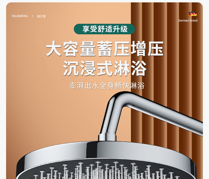 10 Inches Big Panel Large Flow Ceiling Mounted Supercharge Shower Head Set 3 Modes High Pressure Abs Rainfall Bathroom Shower ﻿