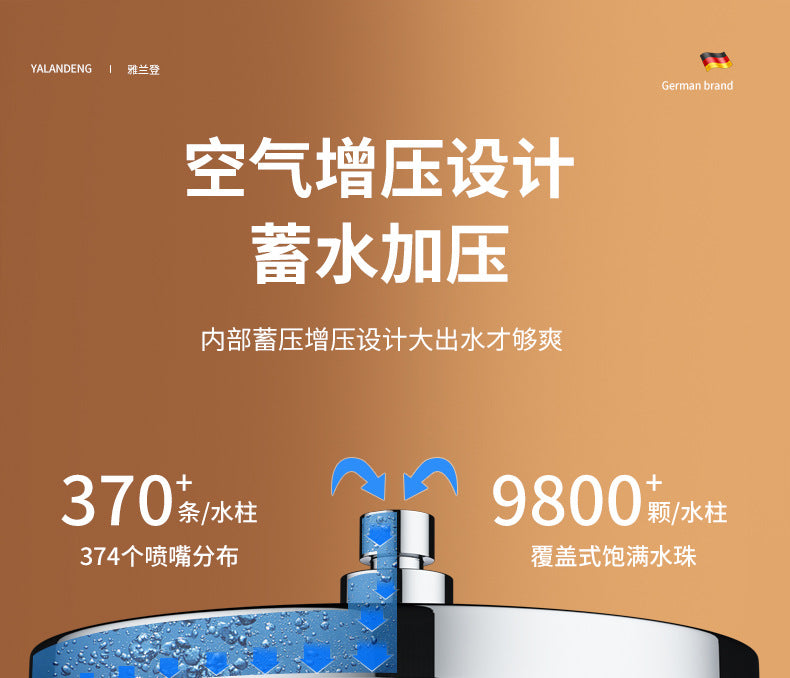 10 Inches Big Panel Large Flow Ceiling Mounted Supercharge Shower Head Set 3 Modes High Pressure Abs Rainfall Bathroom Shower ﻿