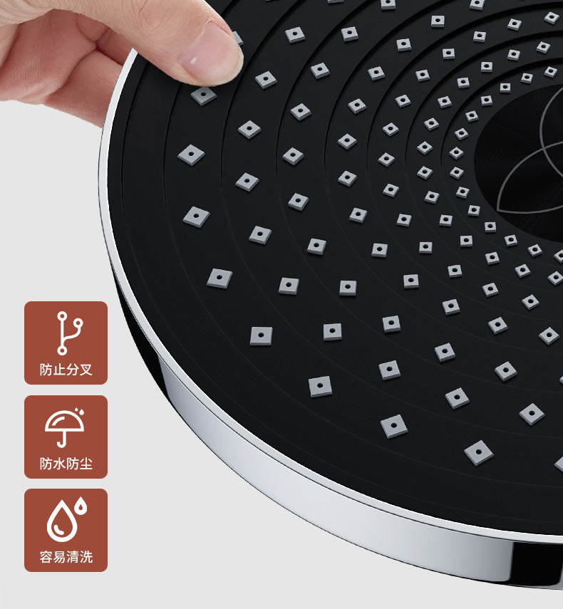 10 Inches Big Panel Large Flow Ceiling Mounted Supercharge Shower Head Set 3 Modes High Pressure Abs Rainfall Bathroom Shower ﻿
