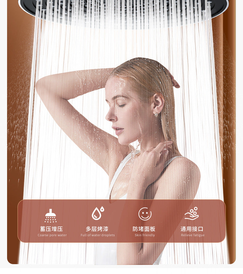 10 Inches Big Panel Large Flow Ceiling Mounted Supercharge Shower Head Set 3 Modes High Pressure Abs Rainfall Bathroom Shower ﻿