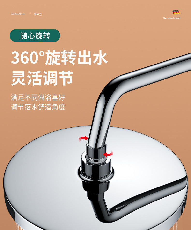 10 Inches Big Panel Large Flow Ceiling Mounted Supercharge Shower Head Set 3 Modes High Pressure Abs Rainfall Bathroom Shower ﻿