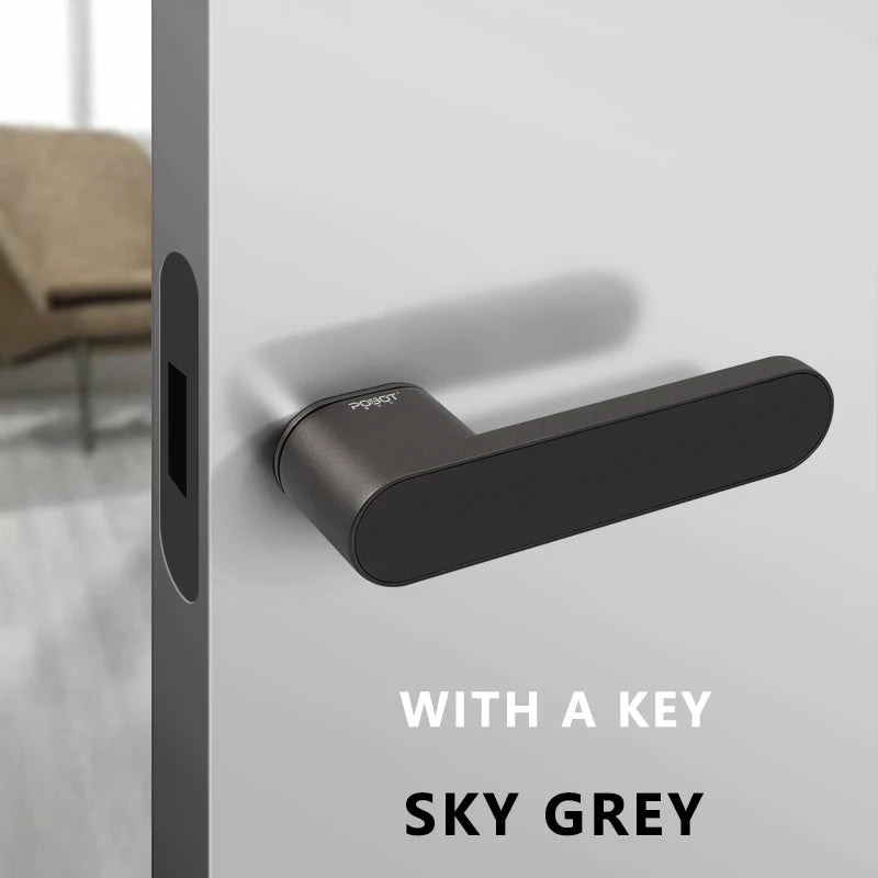 2023 New Ecological Door Lock Indoor Magnetic Suction Silent Minimalist Door Lock Bedroom Door Lock Modern Simple Door Handle