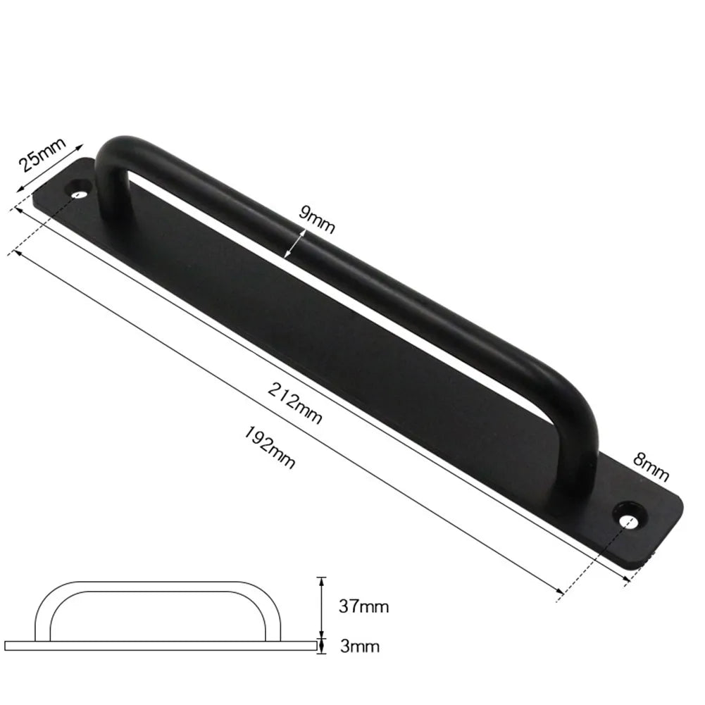 Sliding Door Handle Aluminum Alloy Kitchen Cabinet Door Knob Furniture Drawer Pull Hardware Pull Bar Handle For Gate Toilet Door