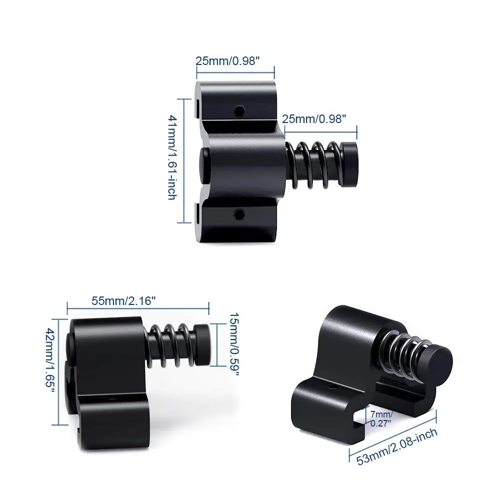 Sliding Barn Door Stopper for 40mm Width Flat Track Adjustable Door Stoppers Replacement Part Rail Track Hardware Accessories