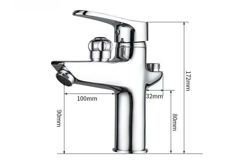 Bathroom Basin Faucet Deck Mounted Sink Mixer Tap Toilet Countertop Wash Basin Tap Multifunctional Cold Hot Water Mixing Valve