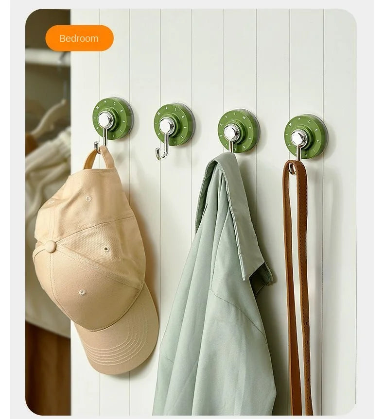Bathroom Accessories Waterproof Rotating Suction Hooks for Bathroom Kitchen Strong Adhesive Wall Organize