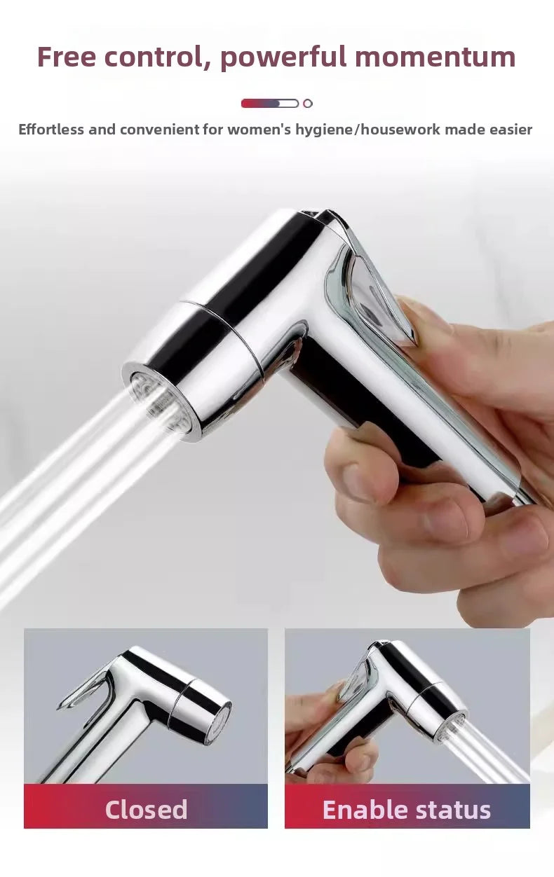 Bathroom accessories, handheld water toilet, dispenser, sprayer, flexible spring shower head, explosion-proof hose, cleaning set