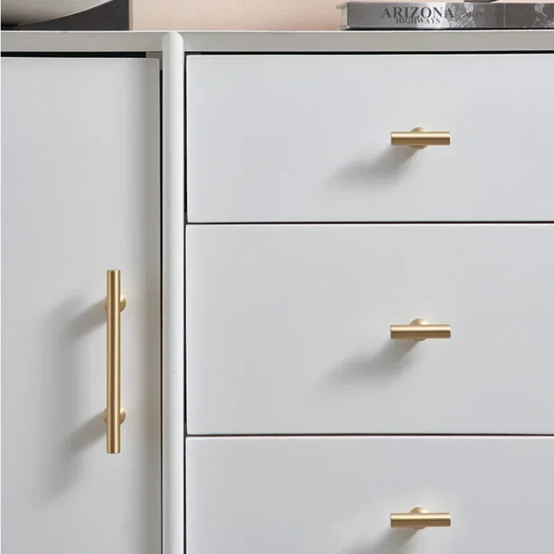 Creative Brass Cabinet Handle New High-end Modern Minimalist Drawer Cabinet Wardrobe Door  Light Luxury Cabinet Long Handle