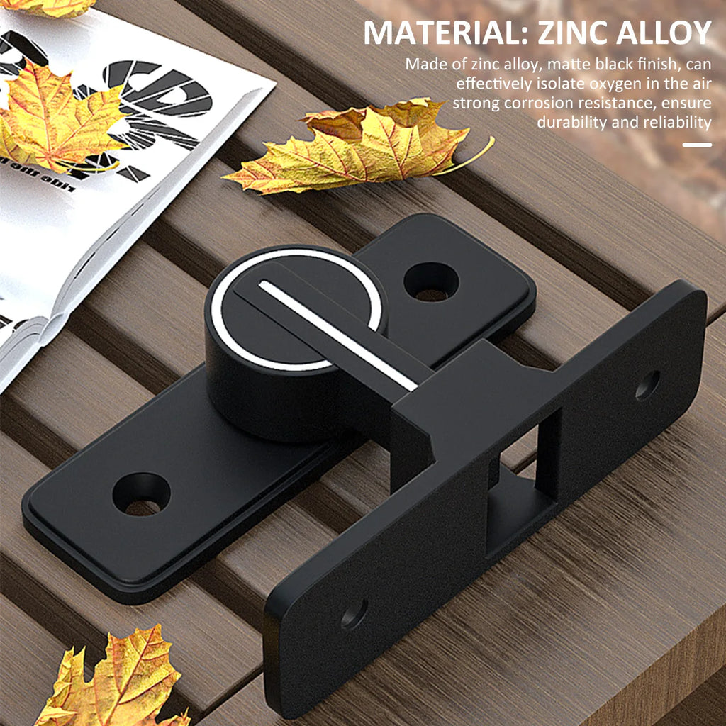 Luminous Door Lock Zinc Alloy 90 Degree Sliding Door Latch Heavy Duty Barn Gate Bolt Protect Privacy Cabinet Closet