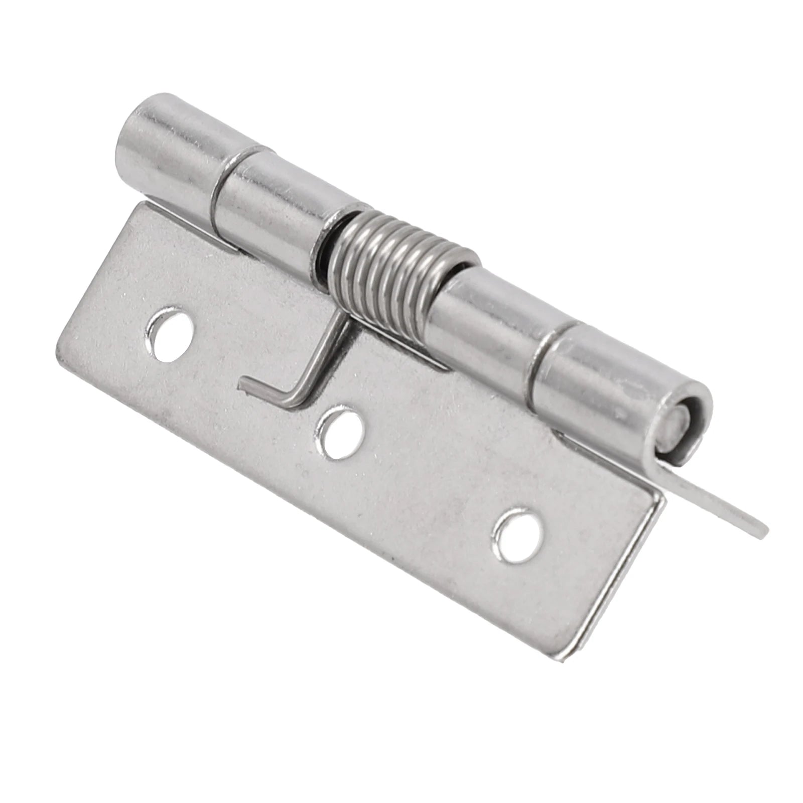 2pcs 1/1.5/2/3Inch Silver Spring Door Hinge Stainless Steel Self Closing Design Windows Cabinets Boxes Household Hardware