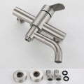 Stainless Steel Bathtub Shower Mixer Taps Faucet Shower Wall Mounted Bathroom Fixtures Ceramic Valve Core Triple Hot Cold Tap
