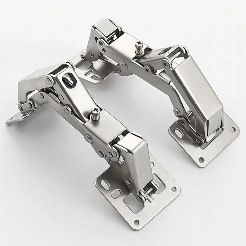 170° Frameless Soft Close Cabinet Hinges with Screws Heavy Duty Damping Buffer Closing Corner Cabinet Wardrobe Furniture Hinge
