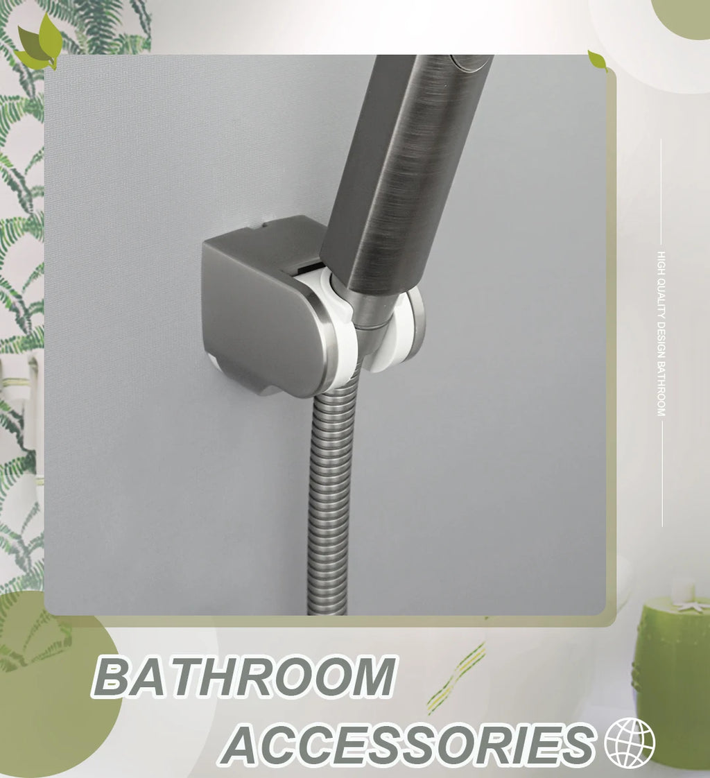 Bathroom Accessories ABS Adjustable Handheld Shower Bracket Wall Mount Chrome/Brushed Gold/White/Rose Gold/Grey/Matte Black