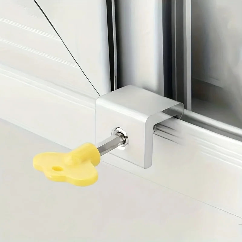 Sliding Sash Stopper Cabinet Locks Straps Doors Security Anti-theft Lock Window Sliding Door Baby Kids Child Safety Doors Lock