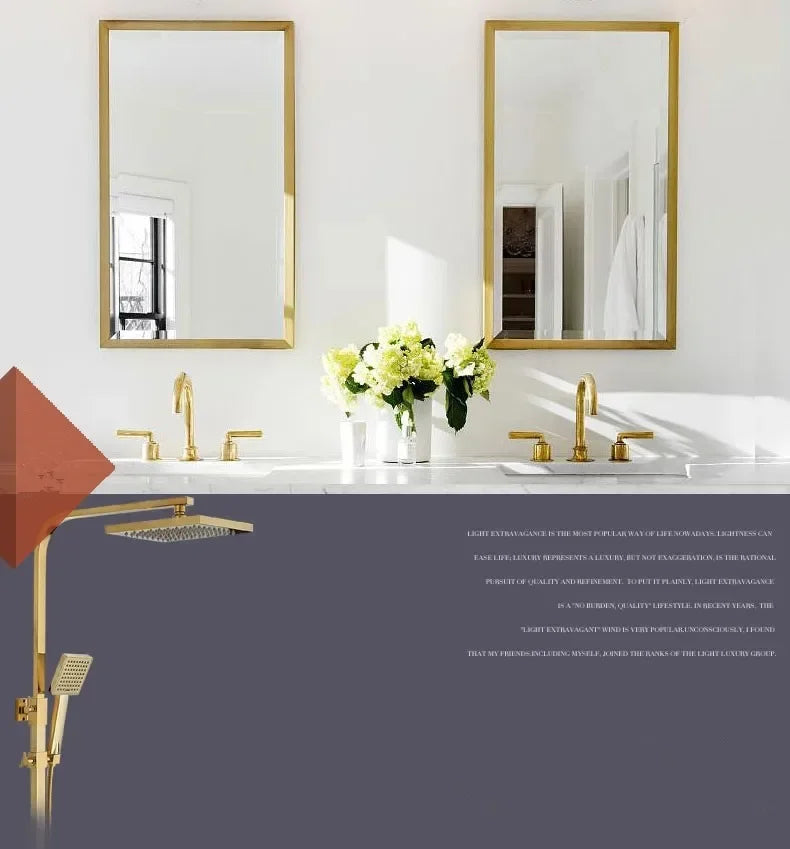 Bathroom Faucets Bathroom Basin Faucet Cold and Hot Water Mixer Sink Tap Single Handle Deck Mounted Brushed Gold Tap