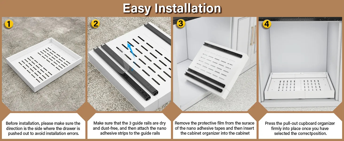 Pull Out Tray Organizer Kitchen Storage Rack Cabinet Expandable Under Sink Spice Boxes Silent Slide Drawer Style Bowl Dish Shelf