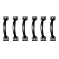 6pcs/8pcs/10pcs/12pcs Iron Door Handles Metal Door Pull Knobs Cabinet Drawer Pulls Barn Cupboard Knob Dresser Sliding Grips