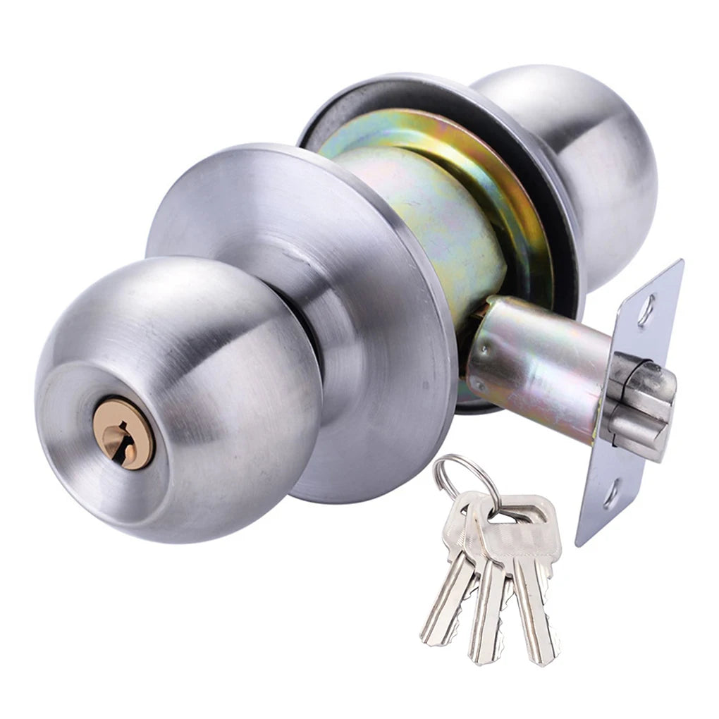 Universal Door Handle Knobs  Bedroom Living Room Lock Bathroom Entrance Locks Accessories with Keys Door Lock