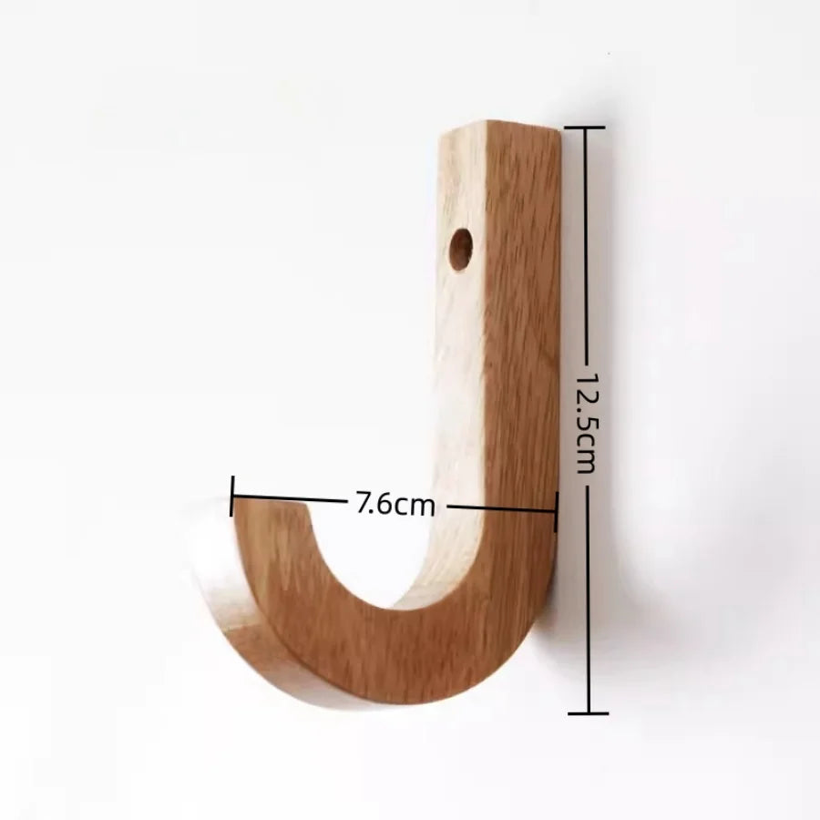 Wood Clothes Hanger Wall Mounted Coat Racks Storage Hook Key Holder Hat Scarf Handbag Hanger Organizer Home and Decoration Hooks