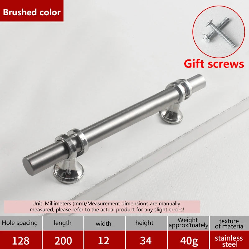 Modern Black Gold Cabinet Handles - Solid Drawer Knobs For Kitchen Furniture With Zinc Alloy Material
