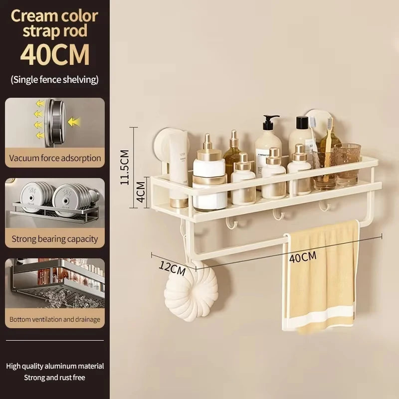 Bathroom,Suction Cup Storage Rack, Non Perforated Toilet, Washbasin, Washbasin, Wall Storage Rack