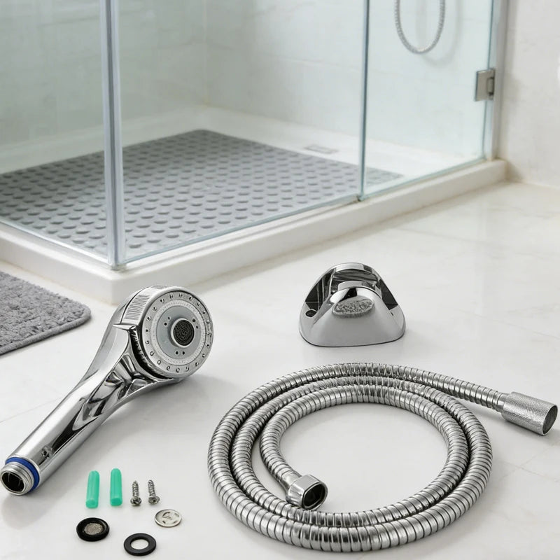 Household Shower SetHandheld Water Outlet Shower Head Pressure-boosting Shower Head Adjustable Shower Head Bathroom Accessories