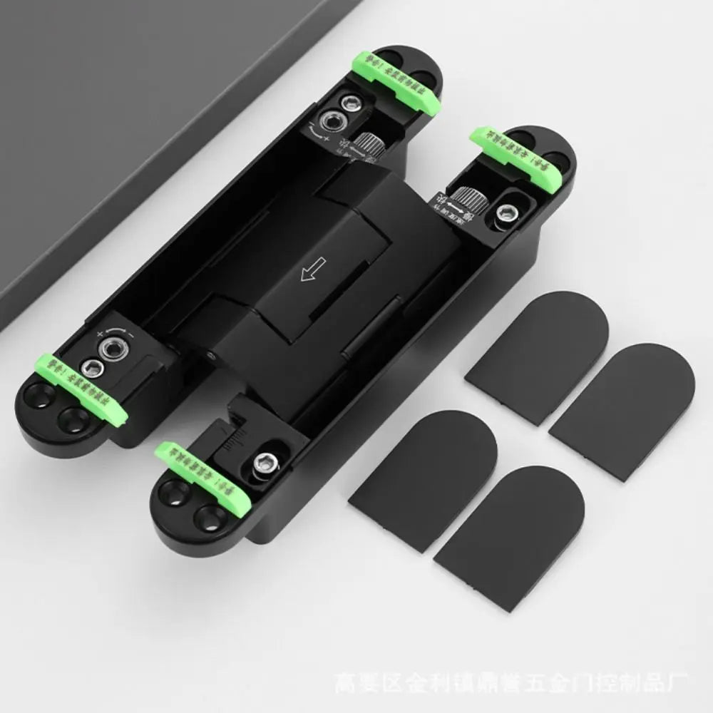 Silent Close Hydraulic Adjustable Hinge Invisible Mounting Folding Automatic Door Closing Device Furniture Fittings