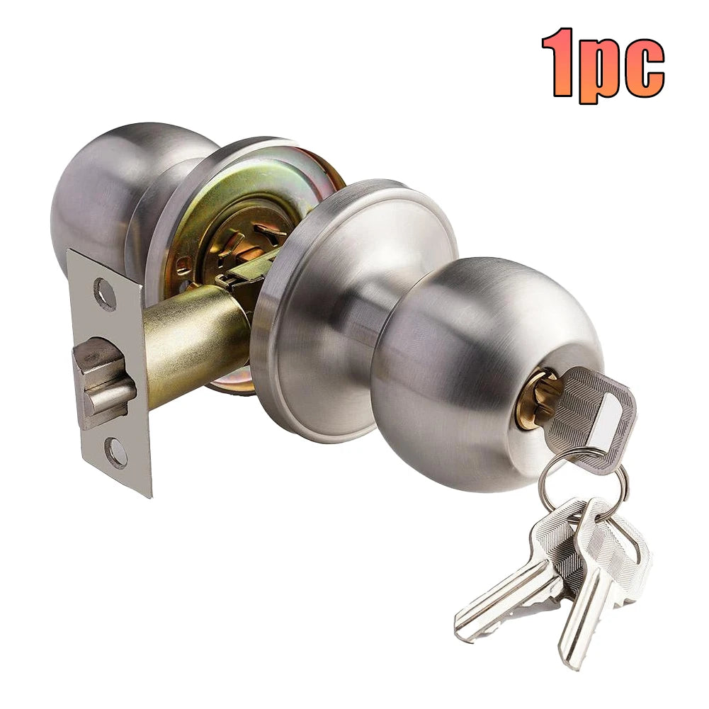 Universal Door Handle Knobs Bathroom Entrance Locks Accessories Bedroom Living Room Lock With Keys Door Lock