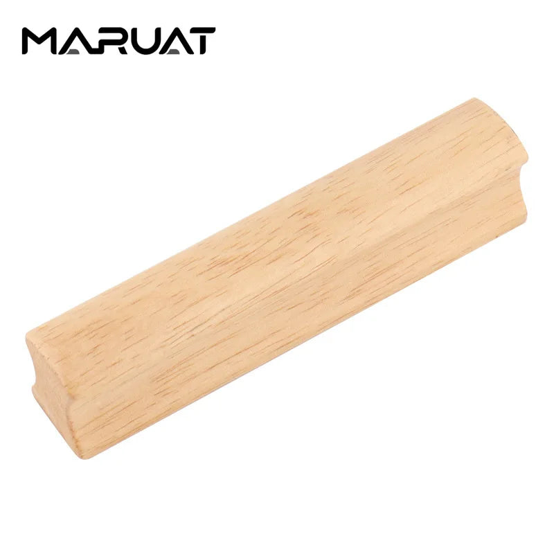 Cabinet Doors Cabinets Drawers Solid Wood Handles Minimalist Beech Wood Walnut Wood Wardrobe Wooden Furniture Handles
