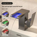Wash Basin Faucet Bathroom Cold and Hot Sink Tap Toilet Luxury Water Taps Modern Brass Mixers Tap LED Light Bathroom Sink Faucet