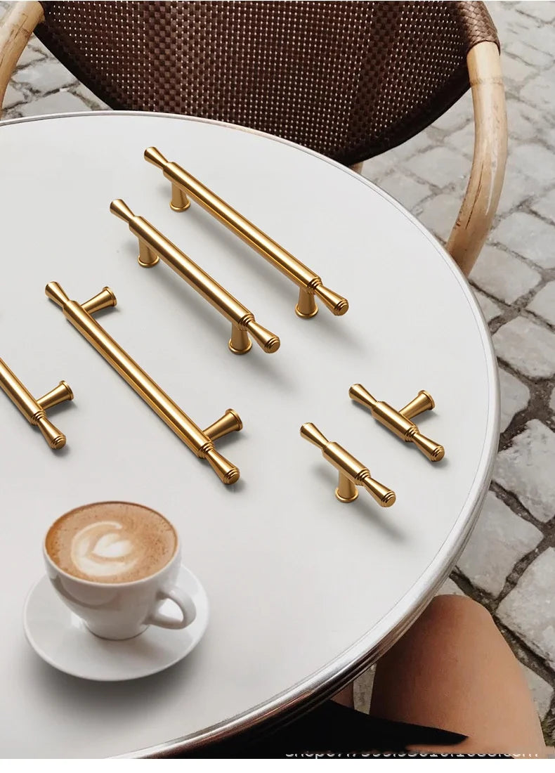 Long Kitchen Cabinet Hardware Cupboard Handles T Bar Furniture Hardware Drawer Pulls Rose Gold Door Handle Kitchen Accessories