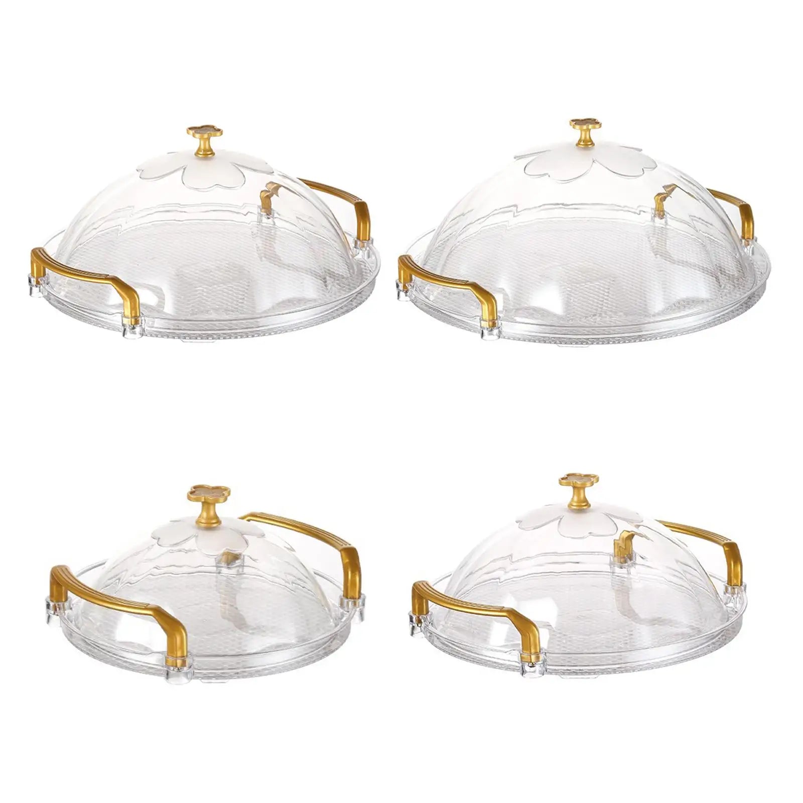 Cake Tray with Dome Serving Tray, Decorative Dessert Snack Tray Fruit Dessert Tray for Tea, Food Breakfast