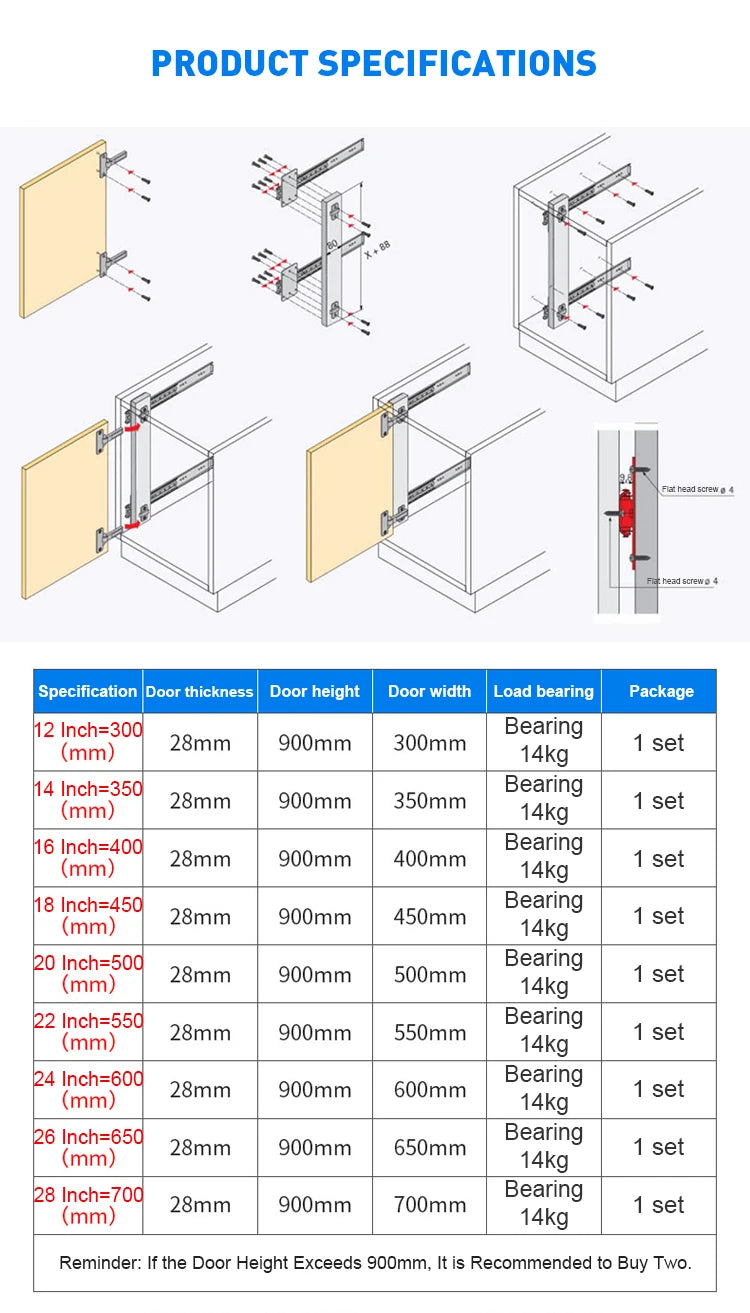 Furniture Interior Extension Cabinet Drawer Slides Soft Closing Heavy Duty Pocket Door Sliding System Easy installation