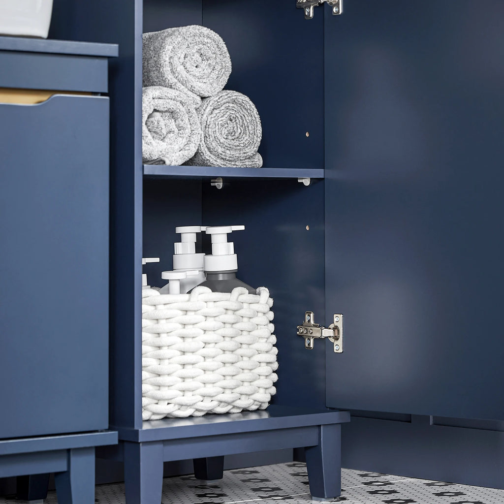 SoBuy BZR112 High wardrobe bathroom wardrobe bathroom wardrobe narrow bathroom shelf bathroom wardrobe bathroom furniture BHT approx. 35x170x30