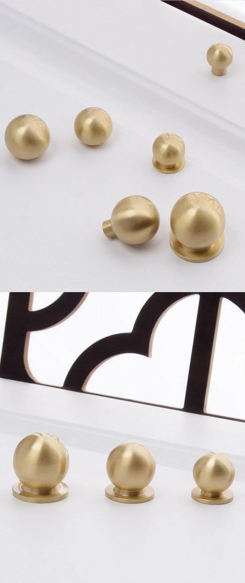 Home Wardrobe Door Pull Round Solid Brass Pulls Antique Cabinet Drawer Small Handles Modern Furniture Handles Single Hole Knobs