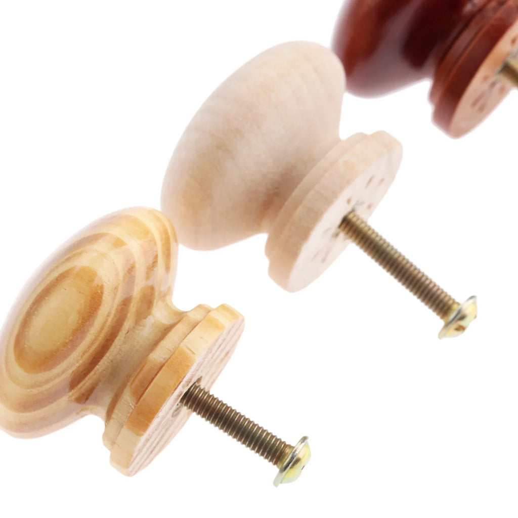 5Pcs Wood Cabinet Drawer Wardrobe Knobs Wooden Furniture Handles Cabinet Knobs and Handles Kitchen Door Pulls Furniture Hardware