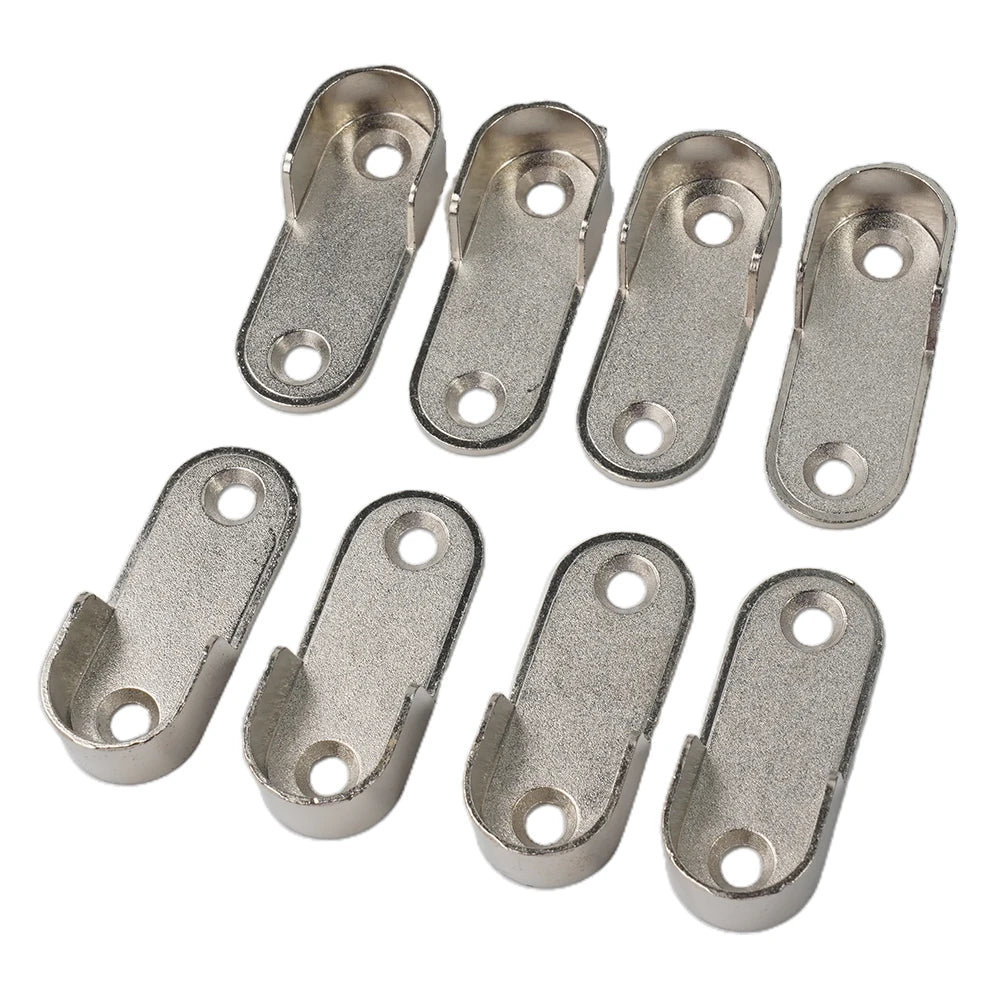 2/4/8pcs Wardrobe Clothes Tube Support Closet Rod Pole End Bracket Thickening Holder 47*19*2mm Closet Brackets
