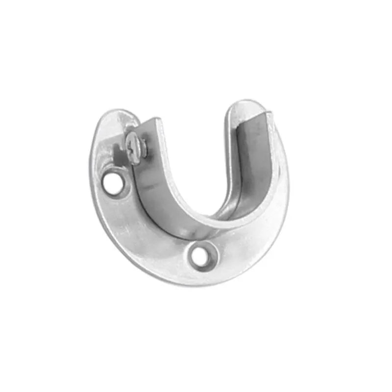 304 Stainless Steel Flange Seat Wardrobe Hanger Rod Fixing Hardware Accessories Curtain Rod Tube Hook Fixed Support Bracket Seat