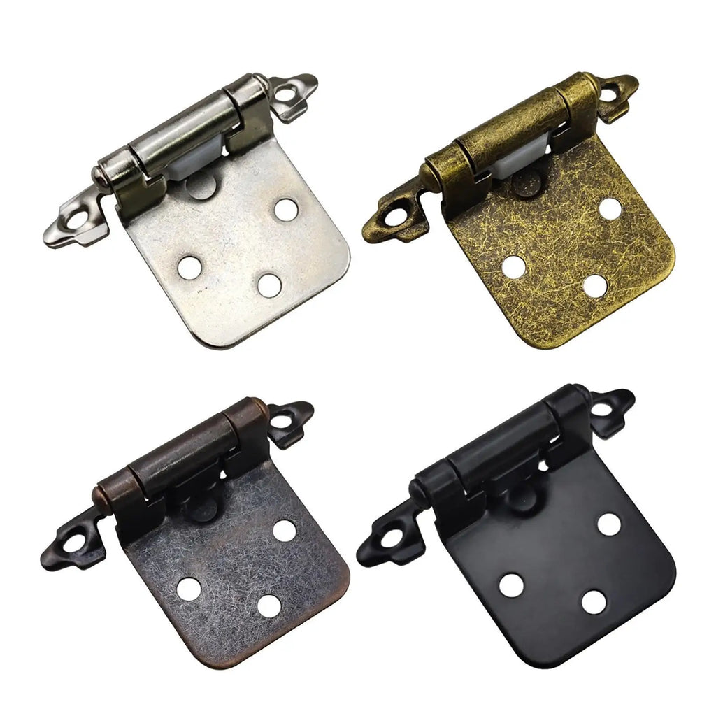 10Pcs Self Closing Hinges Soft Close Heavy Duty Face Mount Spring Hinges Furniture Hardware Accessories Kitchen Cabinet Hinges