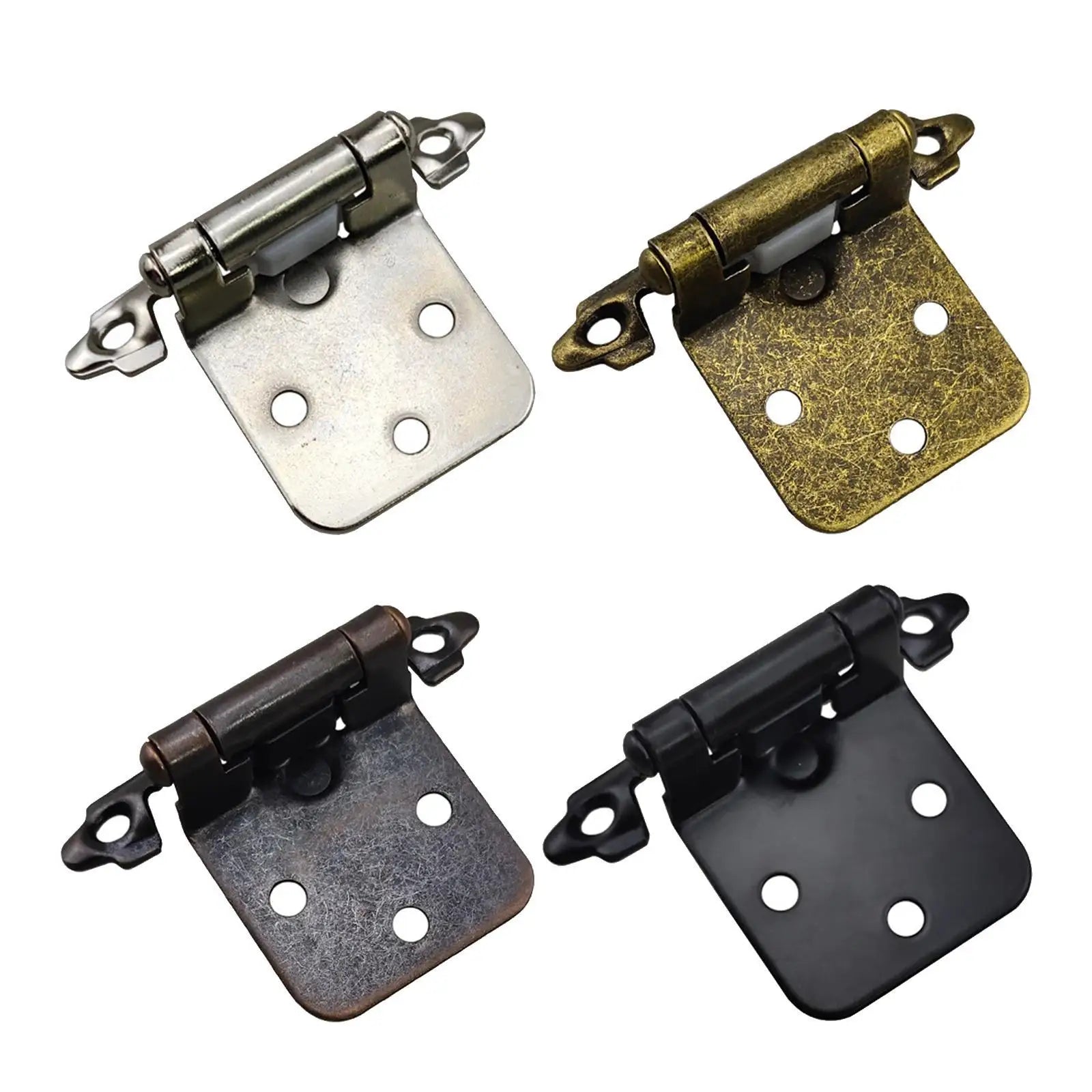 10Pcs Self Closing Hinges Soft Close Heavy Duty Face Mount Spring Hinges Furniture Hardware Accessories Kitchen Cabinet Hinges