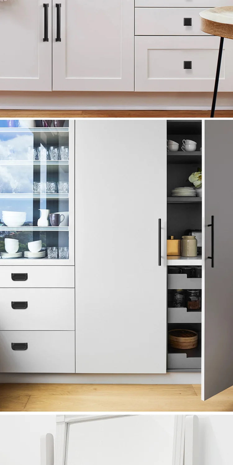 Black Handles Furniture Cabinet Knobs Muebles  Kitchen  Drawer Knobs Cabinet Pulls Cupboard  Knobs