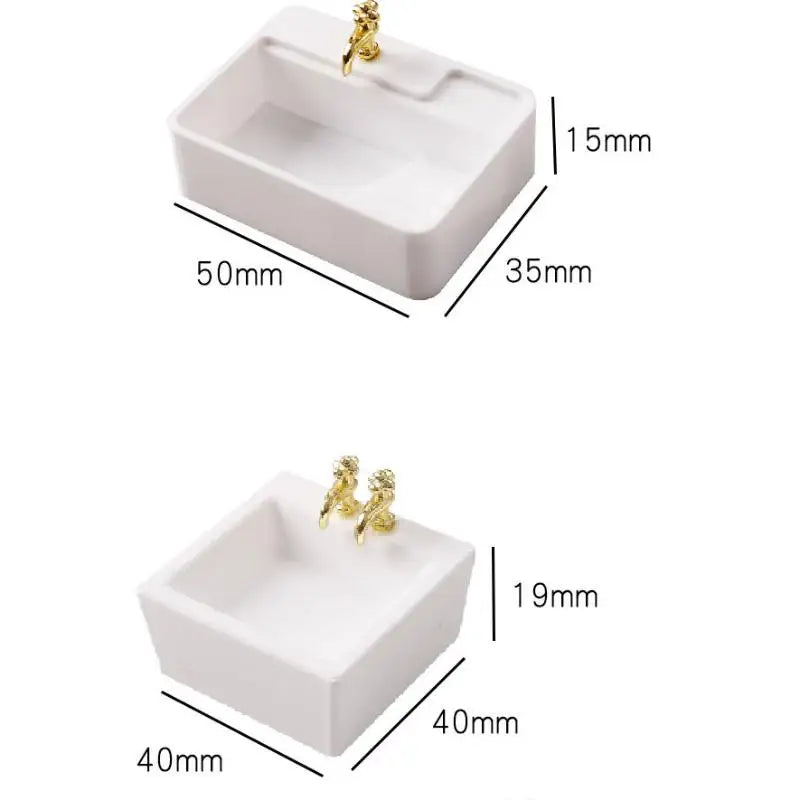 1/12 Bathroom Wash Basins Sinks Model Dollhouse Bathroom Furniture Decoration Dolls House Home Accessories