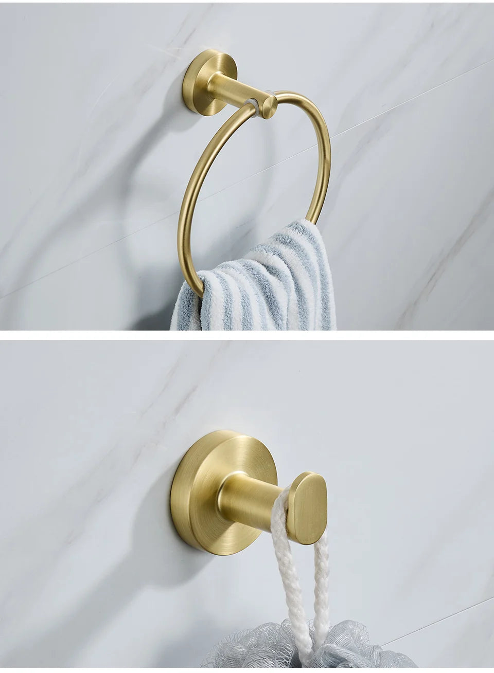 Brushed Gold Bathroom Accessories Set Toilet Brush Holder Toilet Paper Holder Towel Bar Rail Rack Hanger Hook Hardware