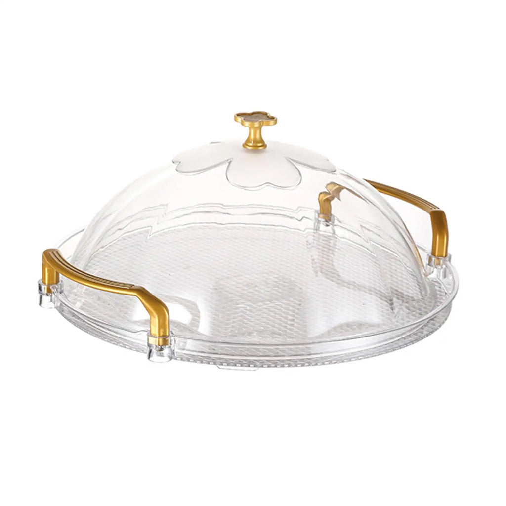 Cake Tray with Dome Serving Tray, Decorative Dessert Snack Tray Fruit Dessert Tray for Tea, Food Breakfast