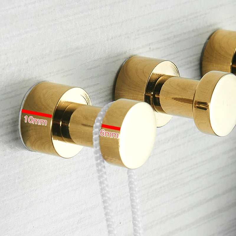 Bathroom Accessories Brass Robe Hook Wardrobe Coat Clothes Hanger Kitchen Household Small Decoration Towel Hanging Hook Key Rack
