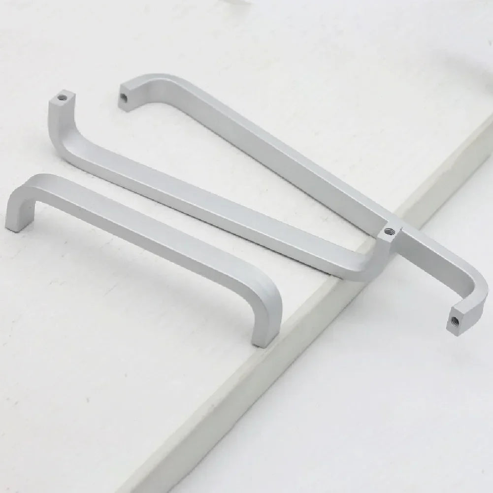 Cabinet Handles Kitchen Door Handles Drawer Knobs Space Aluminum Wardrobe Door Handles Brushed Modern Style Hardware