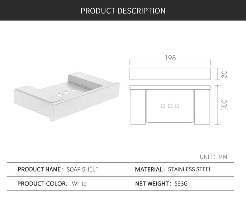 White Bathroom Accessories Towel Rack Shelf Toilet Brush Roll Paper Holder Toothbrush Holder Soap Dish Coat Holder Bath Hardware