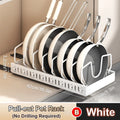 Hot-selling multifunctional kitchen pull-out cookware/frying pan sliding lid rack, spice rack, and bowl and plate drawer storage